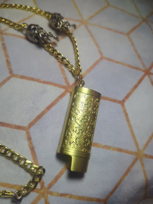 LitChain- gold scheme with cthulhu beaded embellishments