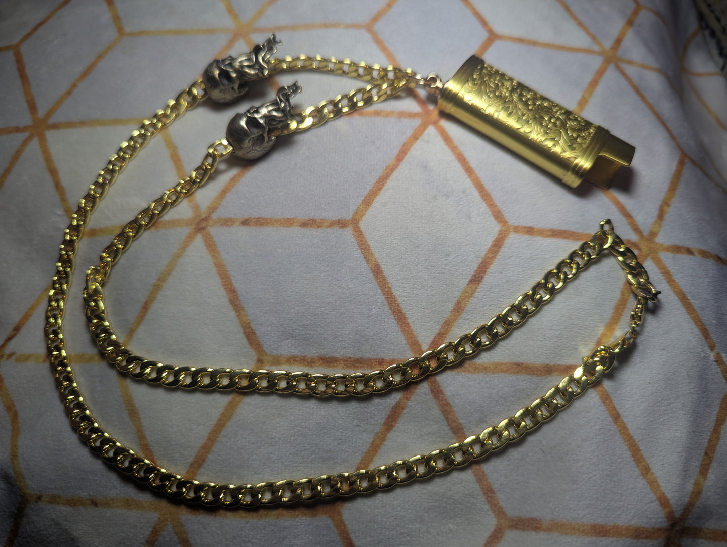 LitChain- gold scheme with cthulhu beaded embellishments