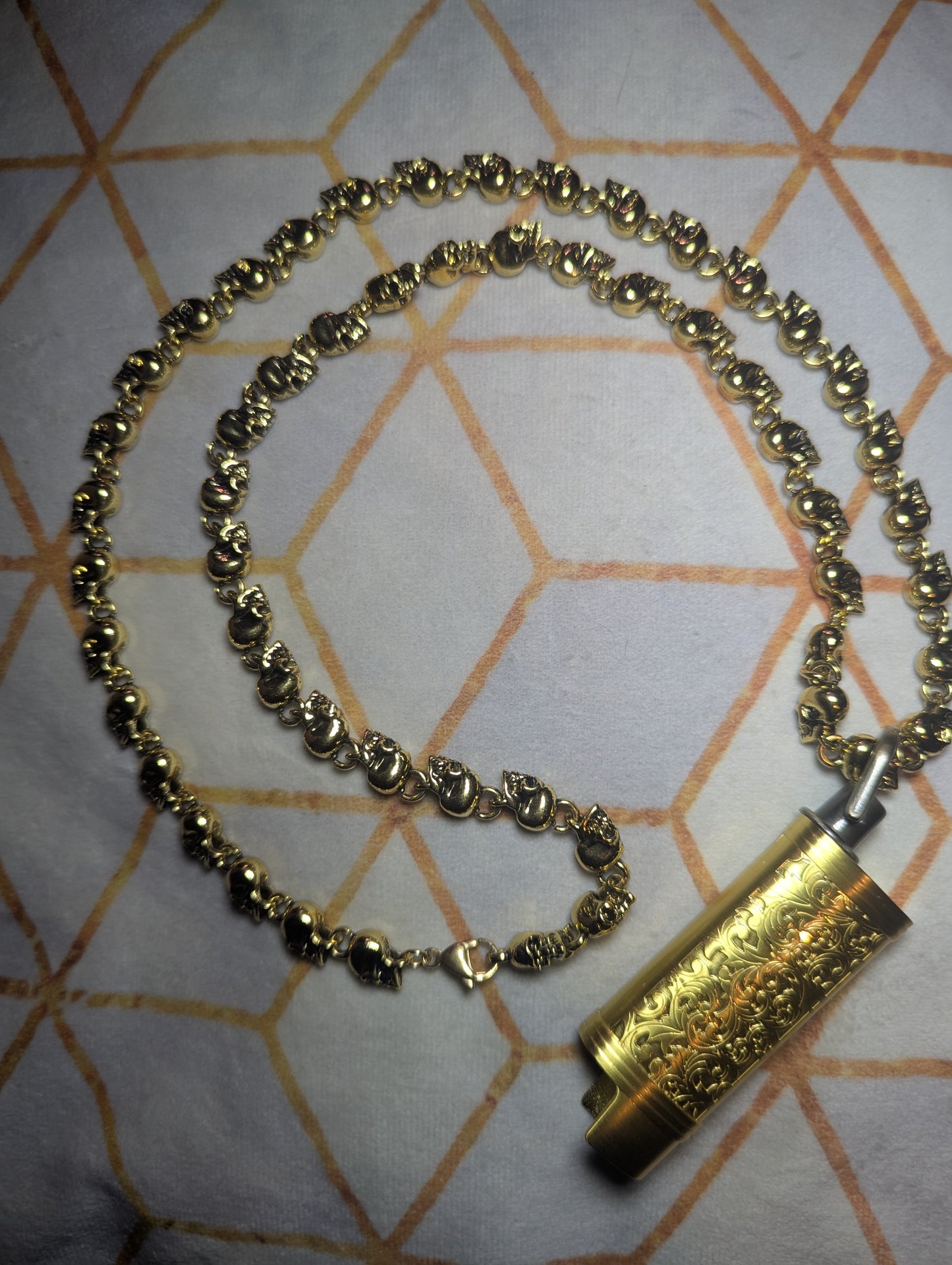 LitChain- gold scheme skull chain